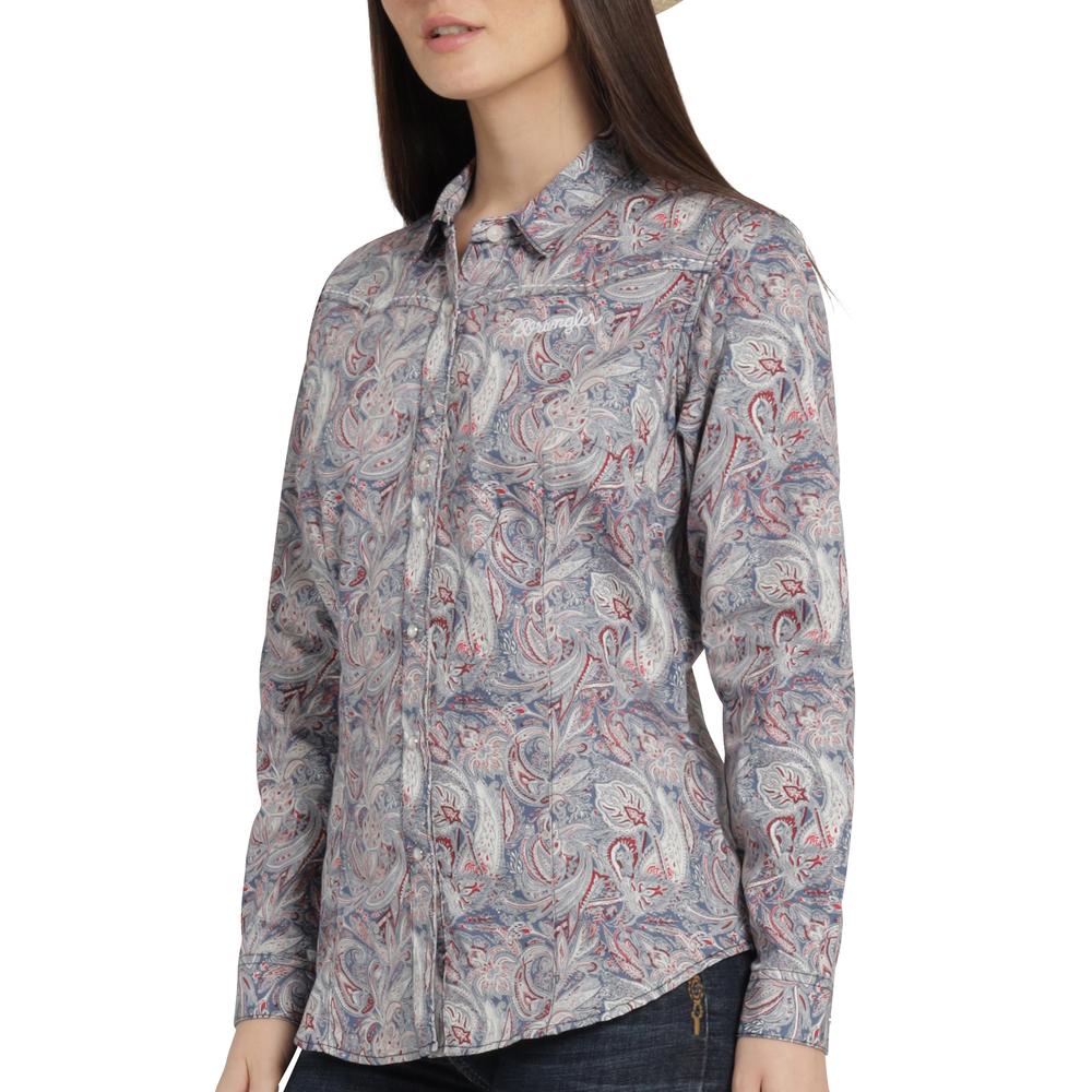 Foto 6 pulgar | Blusa Vaquera Wrangler Mujer Slim Manga Larga 831 Azul