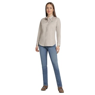 Foto 4 | Blusa Vaquera Wrangler Mujer Slim Manga Larga 869 Beige