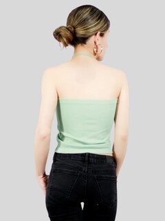 Foto 3 | Set De 2 Blusas De Tirante Para Mujer Crop Top Top-1016-px2 Variedad De Colores Stretch Canalé