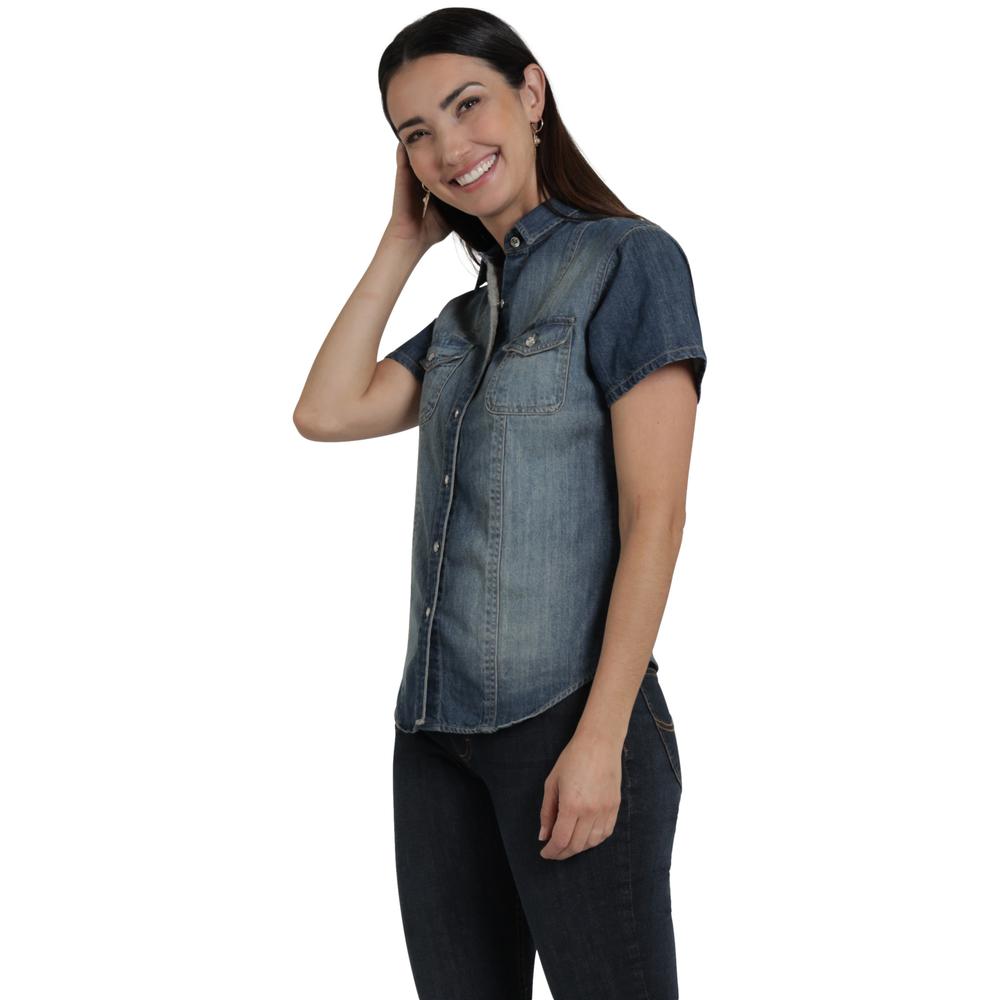 Foto 3 pulgar | Blusa Lee Mujer Classic Slim Fit 747 Azul