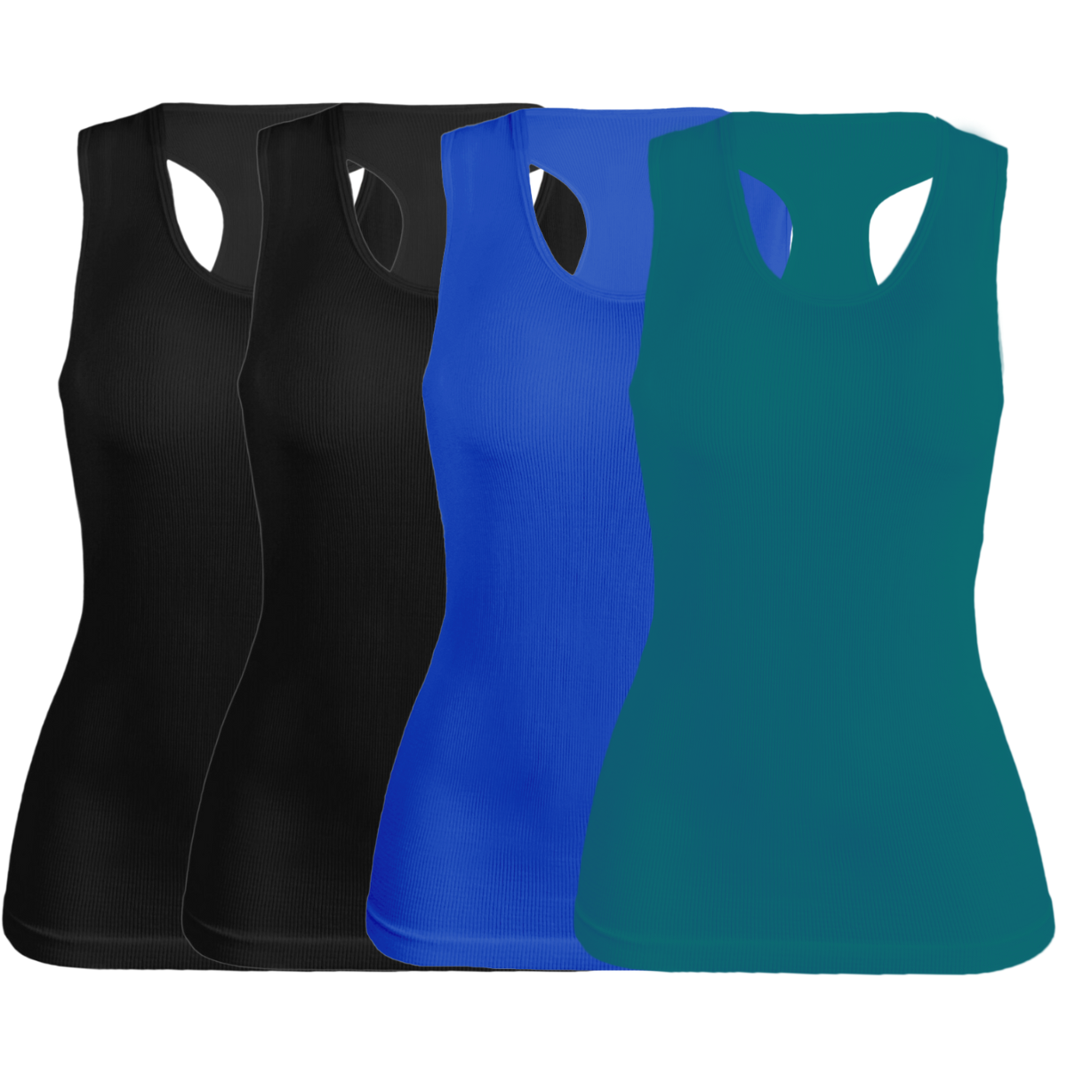 Pack De 4 Blusas De Tirante Unitalla Microfibra Fresca Basicos De Mujer Croptop Dama Bl-1007 Surtido En Color Ajustables