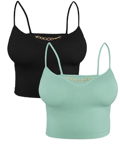 Foto 1 | Set De 2 Tops De Mujer Top-1012 Blusas Casuales O Elegantes En Dos Colores