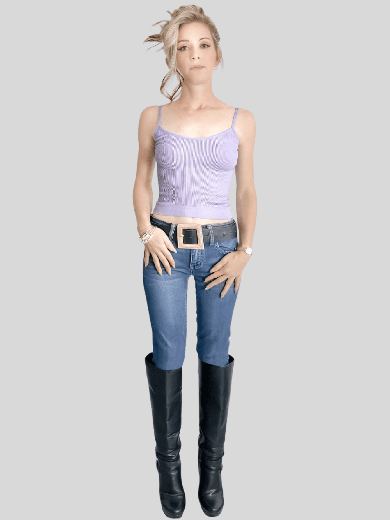Foto 3 pulgar | Set 2 Blusas Mujer Texturizada Casual Blusa Bl-1012-px2 Variedad De Colores Crop Top