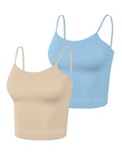 Foto 1 | Set 2 Blusas Mujer Texturizada Casual Blusa Bl-1012-px2 Variedad De Colores Crop Top