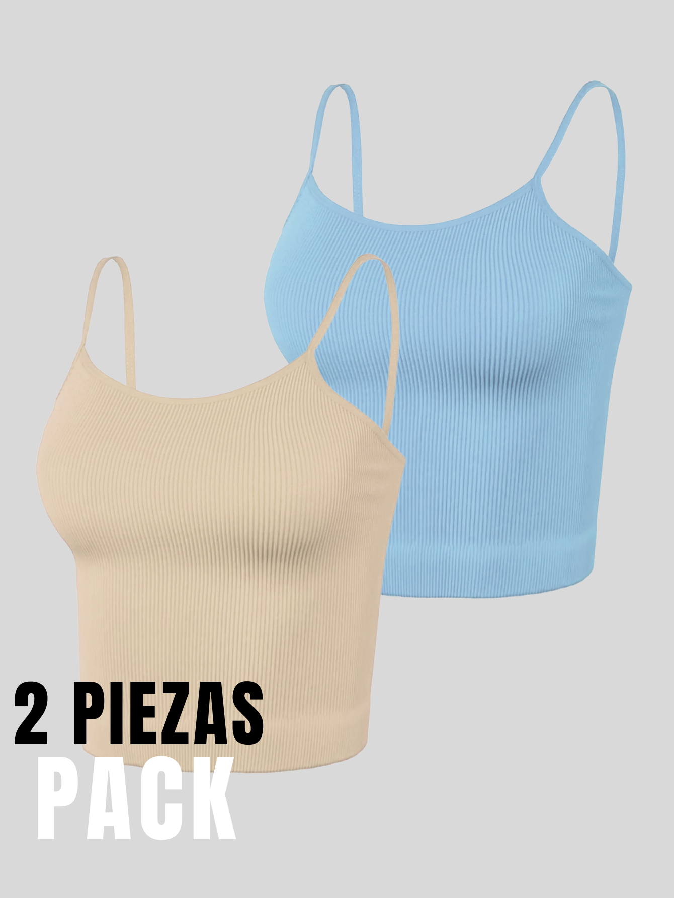 Foto 6 pulgar | Set 2 Blusas Mujer Texturizada Casual Blusa Bl-1012-px2 Variedad De Colores Crop Top