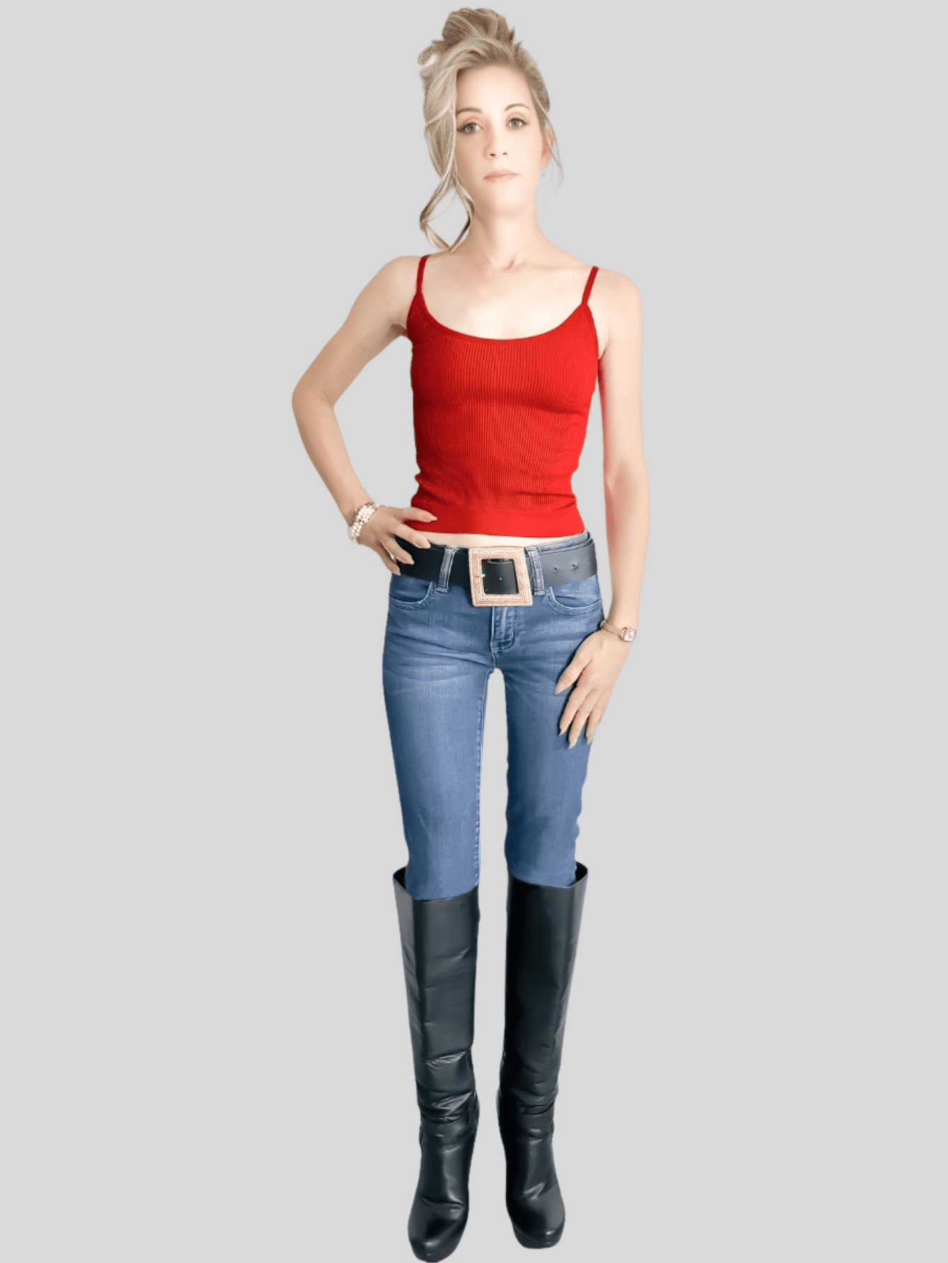 Foto 3 pulgar | Set 2 Blusas Mujer Texturizada Casual Blusa Bl-1012-px2 Variedad De Colores Crop Top