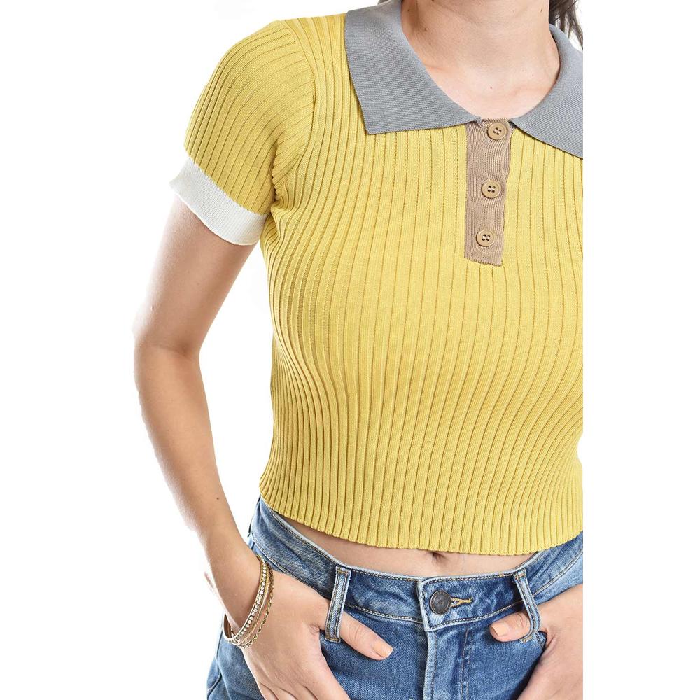 Foto 5 pulgar | Blusa De Canale Tipo Polo Roman Fashion /juvenil, 7281 (mostaza) Amarillo