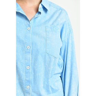 Foto 4 | Blusa Oversize Diseño Deslavado Roman Fashion/juvenil, 11427 (azul) Azul