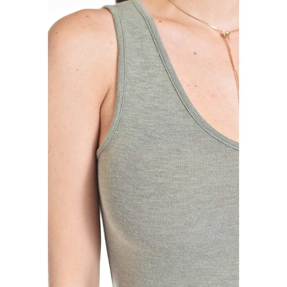 Foto 5 pulgar | Blusa Estilo Tank Top Roman Fashion /juvenil, 19925 (verde Militar) Verde
