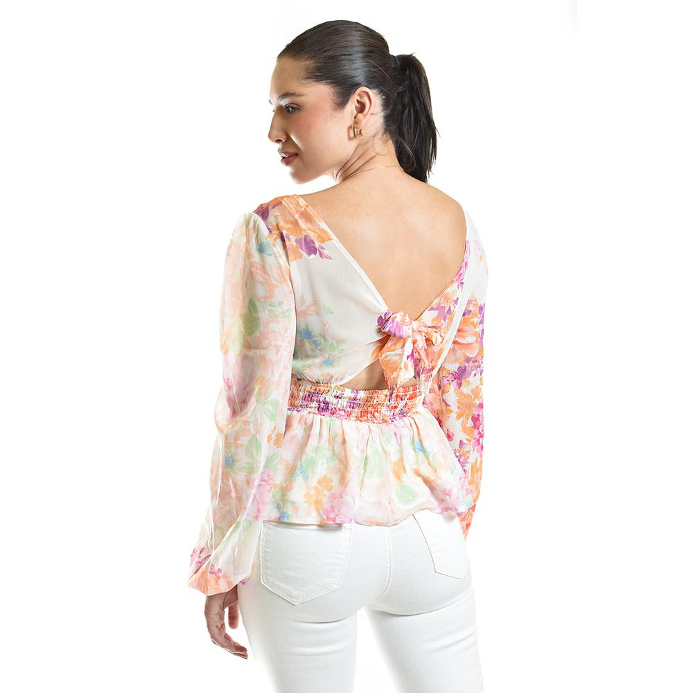 Foto 4 pulgar | Blusa Estampada Con Hebilla Roman Fashion/juvenil, 1301 (multicolor) Multicolor