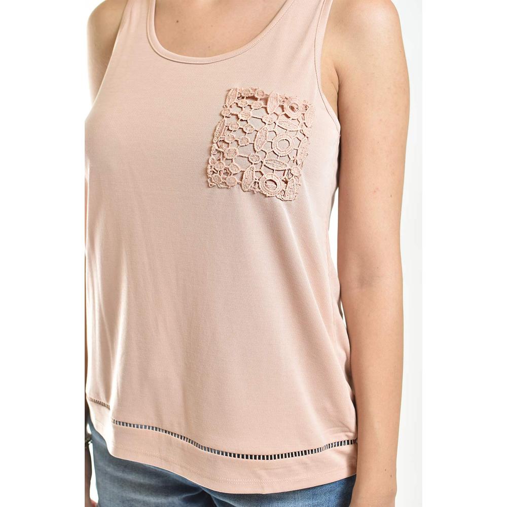 Foto 5 pulgar | Blusa Básica Con Bolsillo Bordado Roman Fashion/juvenil, 19222 (rosa) Rosa