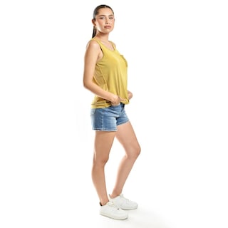 Foto 2 | Blusa Básica Con Bolsillo Bordado Roman Fashion/juvenil, 19222 (mostaza) Amarillo