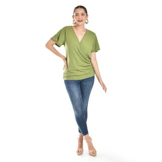 Foto 5 | Blusa Cruzada Con Botones Roman Fashion /juvenil, 8074 (verde Militar) Verde