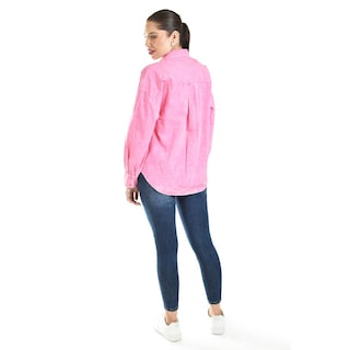 Foto 3 | Blusa Oversize Diseño Deslavado Roman Fashion/juvenil, 11427 (rosa) Rosa