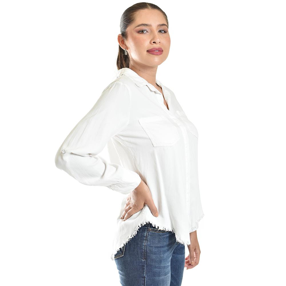 Foto 3 pulgar | Blusa Con Detalle Deshilachado Roman Fashion /juvenil, 2931 (blanco) Blanco