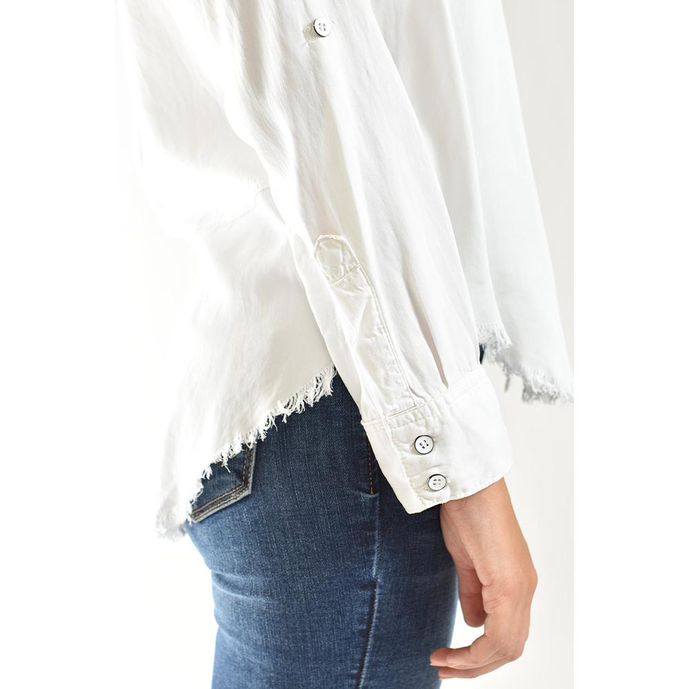 Foto 4 | Blusa Con Detalle Deshilachado Roman Fashion /juvenil, 2931 (blanco) Blanco