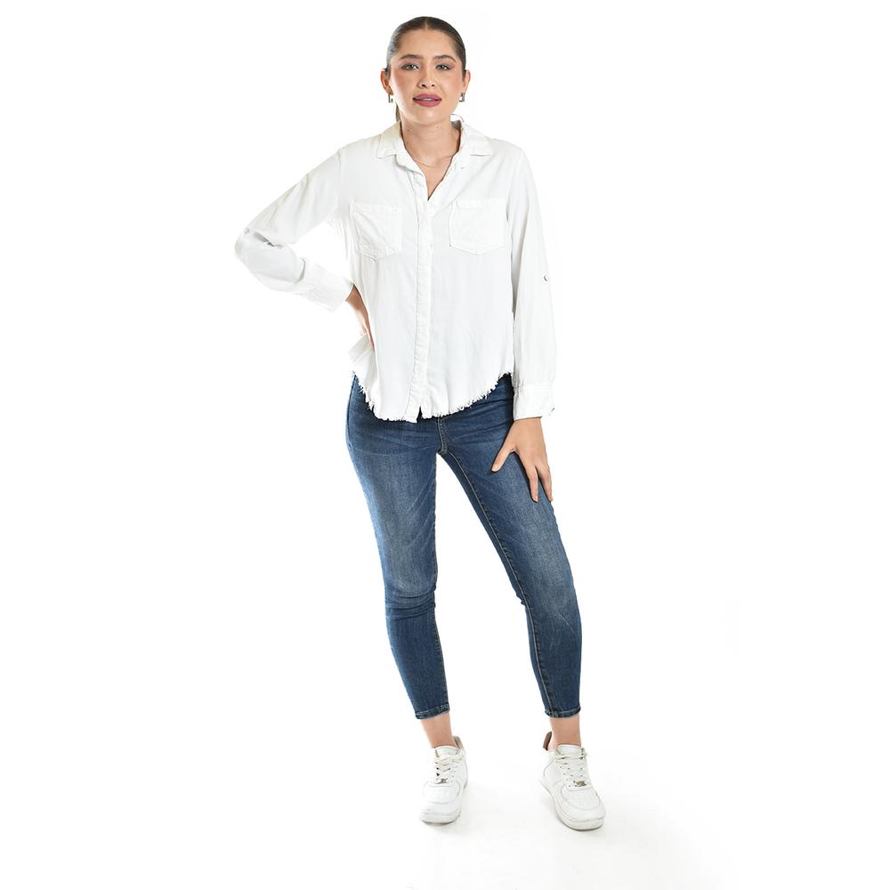 Foto 6 pulgar | Blusa Con Detalle Deshilachado Roman Fashion /juvenil, 2931 (blanco) Blanco