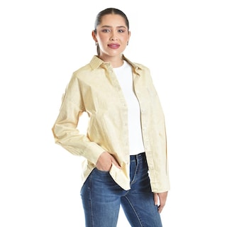 Foto 2 | Blusa Oversize Diseño Deslavado Roman Fashion/juvenil, 11427 (beige) Beige