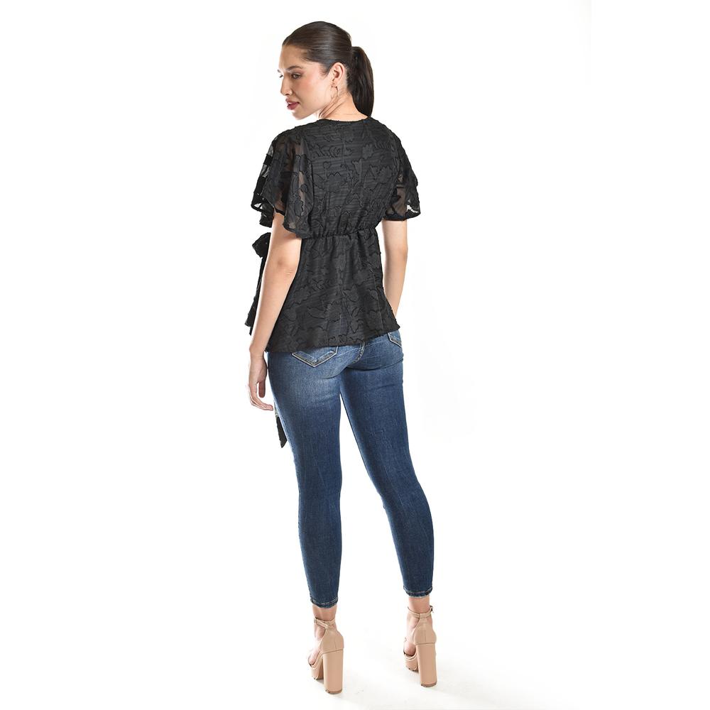 Foto 4 pulgar | Blusa De Encaje Roman Fashion /juvenil, 5113 (negro) Negro