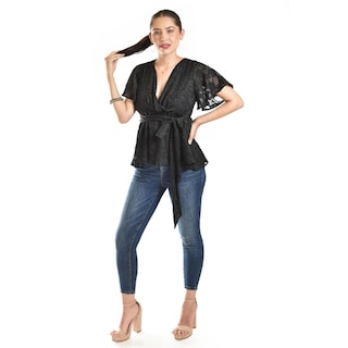 Foto 5 | Blusa De Encaje Roman Fashion /juvenil, 5113 (negro) Negro