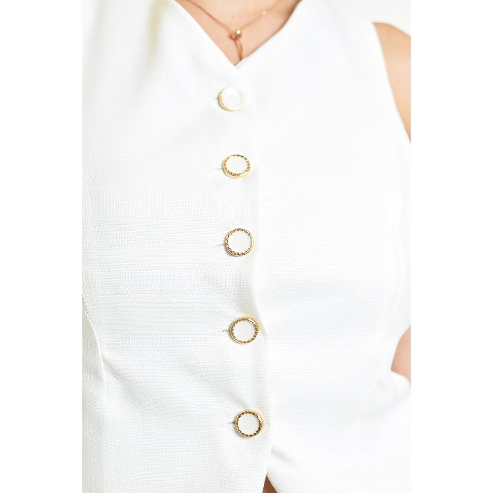 Foto 7 pulgar | Blusa Tipo Chaleco Roman Fashion /juvenil, 6958 (blanco) Blanco
