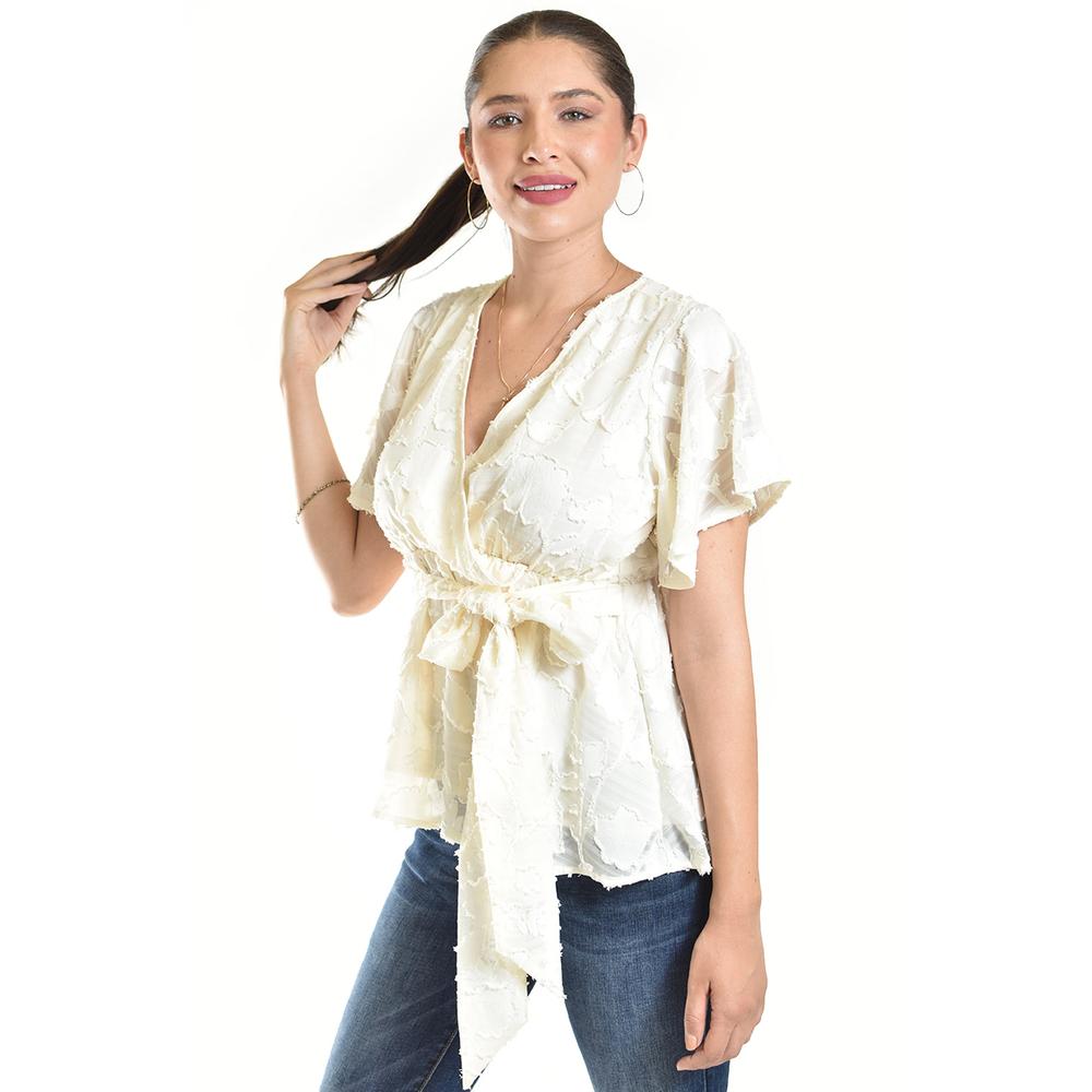 Foto 3 pulgar | Blusa De Encaje Roman Fashion /juvenil, 5113 (blanco) Blanco