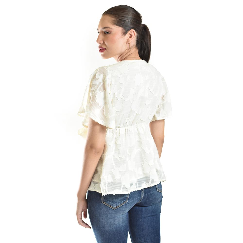 Foto 4 pulgar | Blusa De Encaje Roman Fashion /juvenil, 5113 (blanco) Blanco