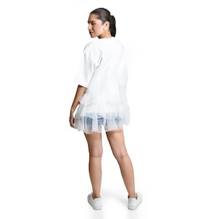Foto 3 | Blusa Larga De Tul Roman Fashion/juvenil, 11360 (blanco) Blanco