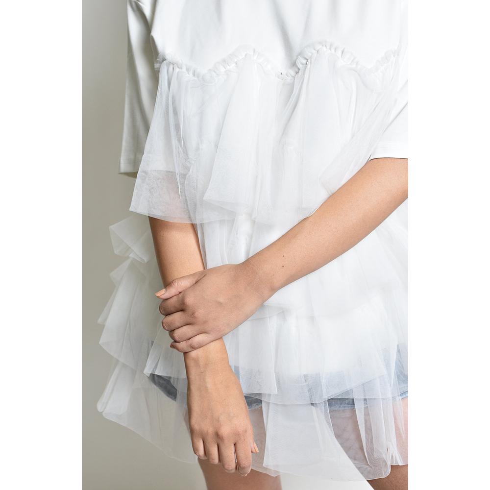 Foto 5 pulgar | Blusa Larga De Tul Roman Fashion/juvenil, 11360 (blanco) Blanco