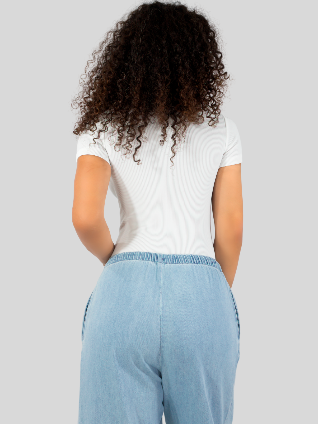 Foto 4 pulgar | Player Mujer Texturizada Casual Stretch Bl-1027  Blanco Blusa Dama Top