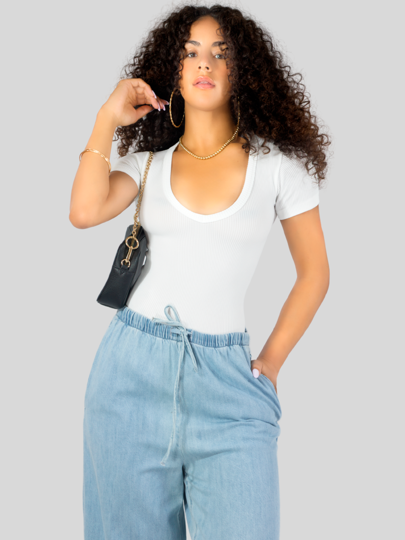 Foto 5 pulgar | Player Mujer Texturizada Casual Stretch Bl-1027  Blanco Blusa Dama Top