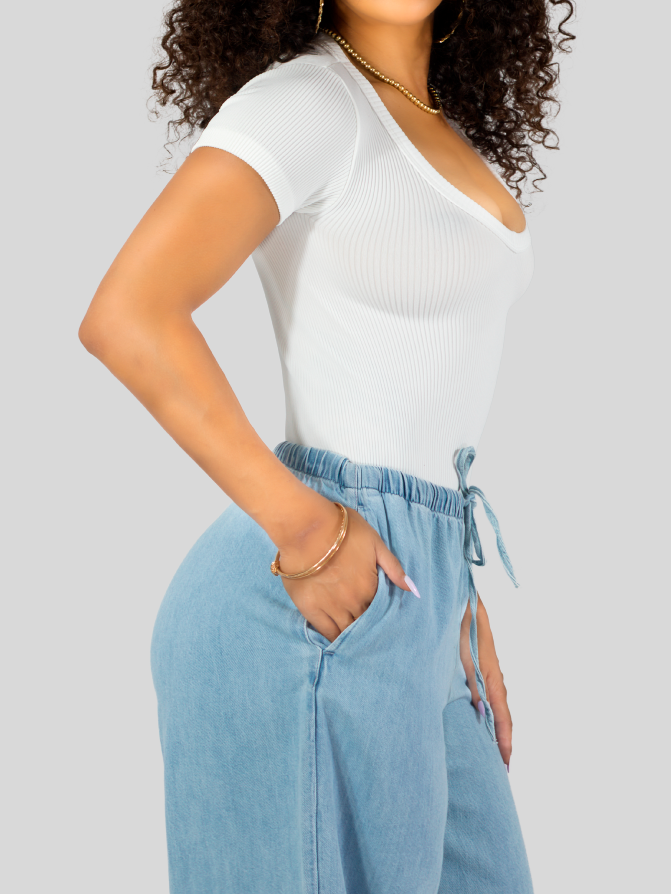 Foto 6 pulgar | Player Mujer Texturizada Casual Stretch Bl-1027  Blanco Blusa Dama Top