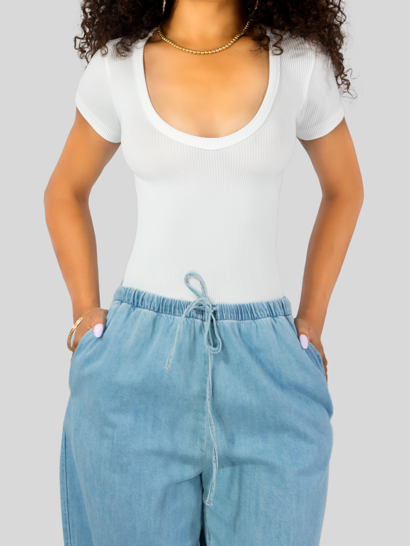 Foto 7 pulgar | Player Mujer Texturizada Casual Stretch Bl-1027  Blanco Blusa Dama Top