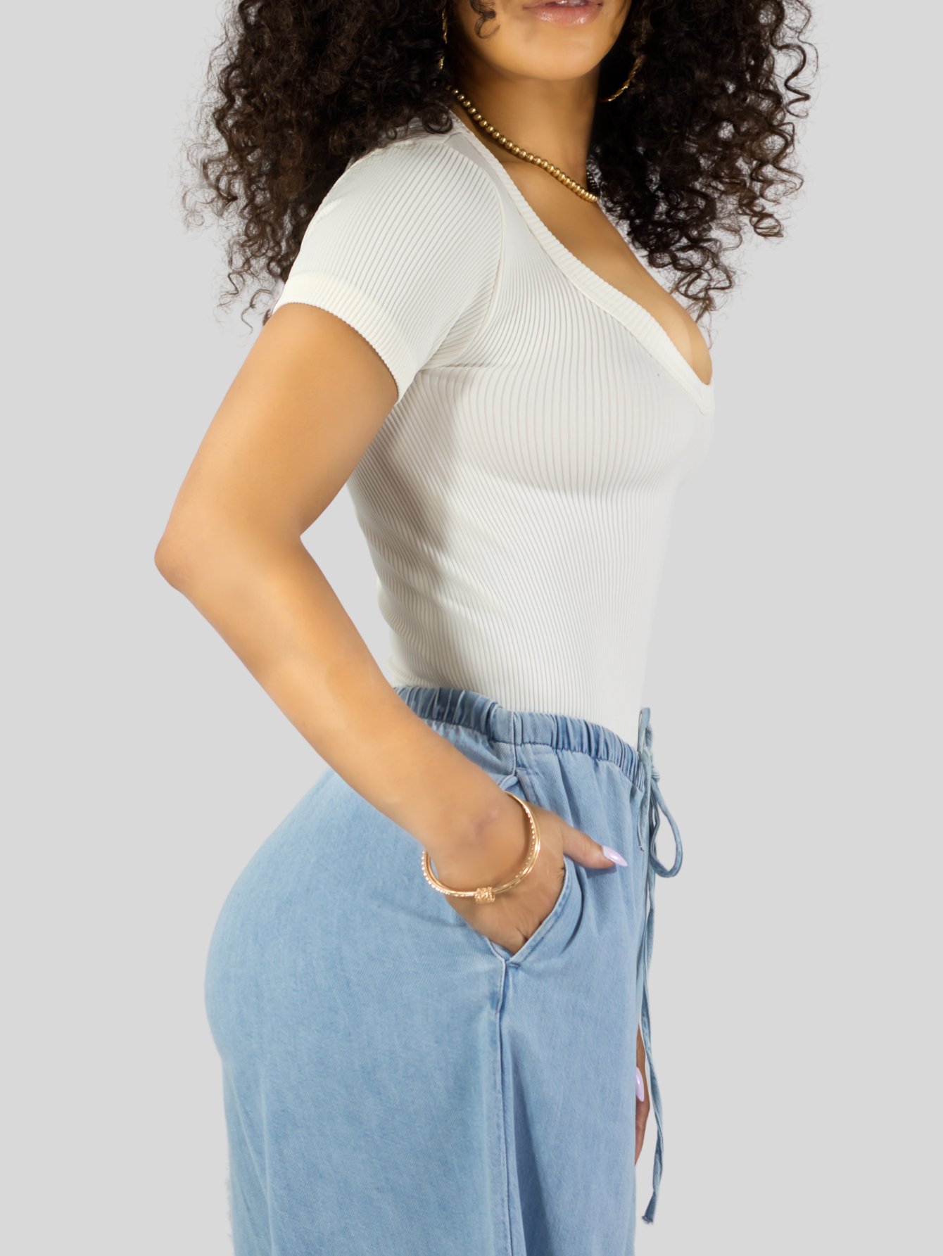 Foto 6 pulgar | Player Mujer Texturizada Casual Stretch Bl-1027  Nude Blusa Dama Top