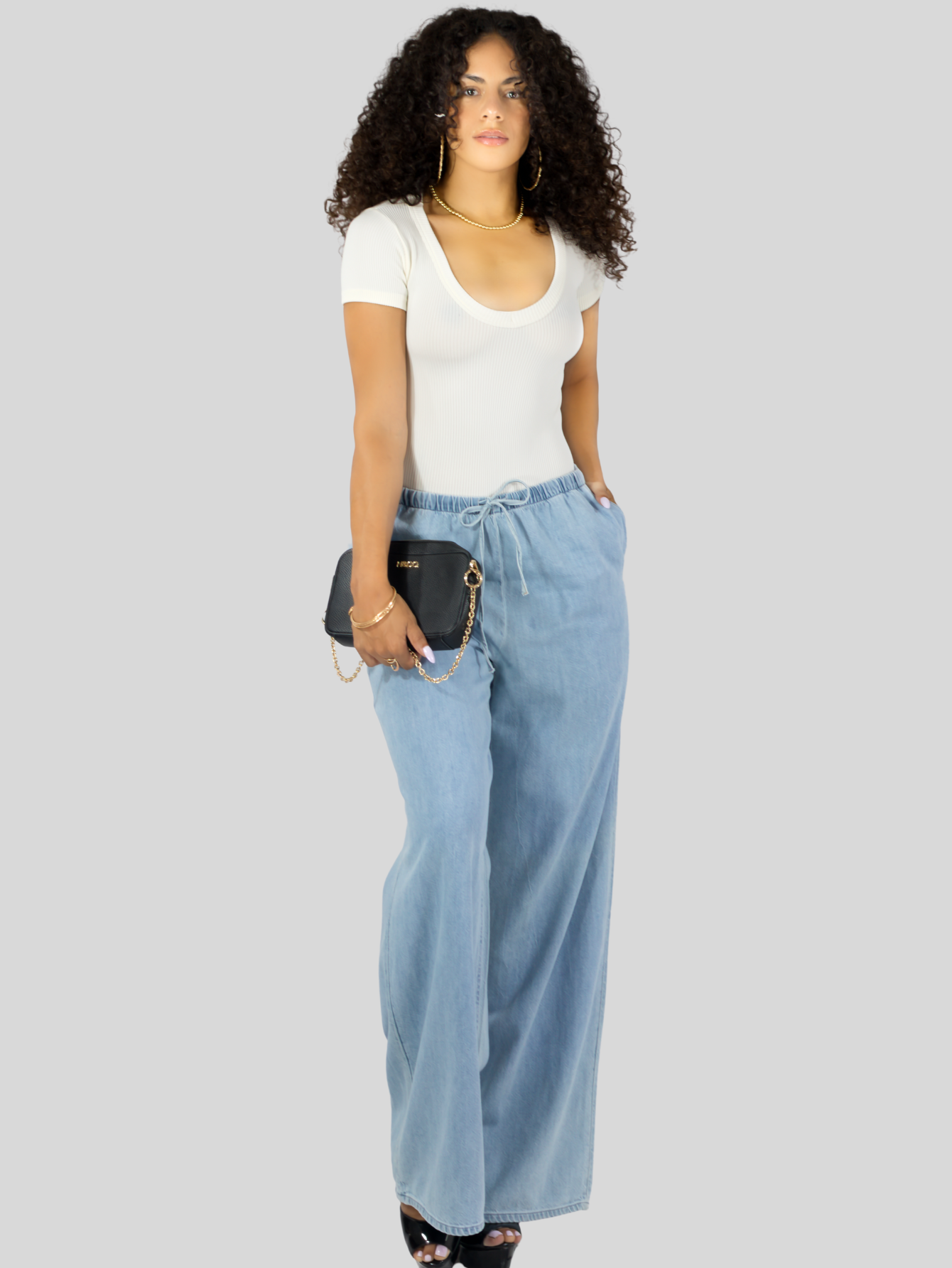 Foto 2 | Set 2 Player Mujer Texturizada Casual Stretch Bl-1027 Negro Y Nude Blusa Dama Top
