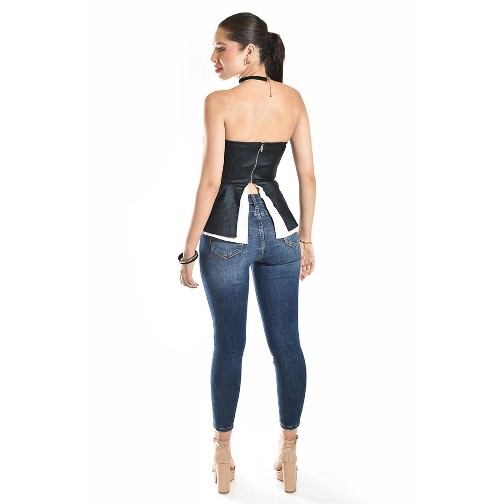 Foto 4 pulgar | Corset Strapless Con Detalles Metalicos Roman Fashion/ Juvenil, 941 (negro) Negro