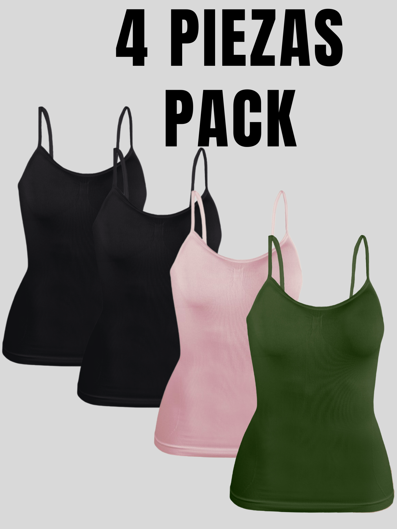 Foto 5 | Set 4 Blusas Mujer Tirantes Casual Blusa Bl-1005-px4 Variedad De Colores Crop Top Dama