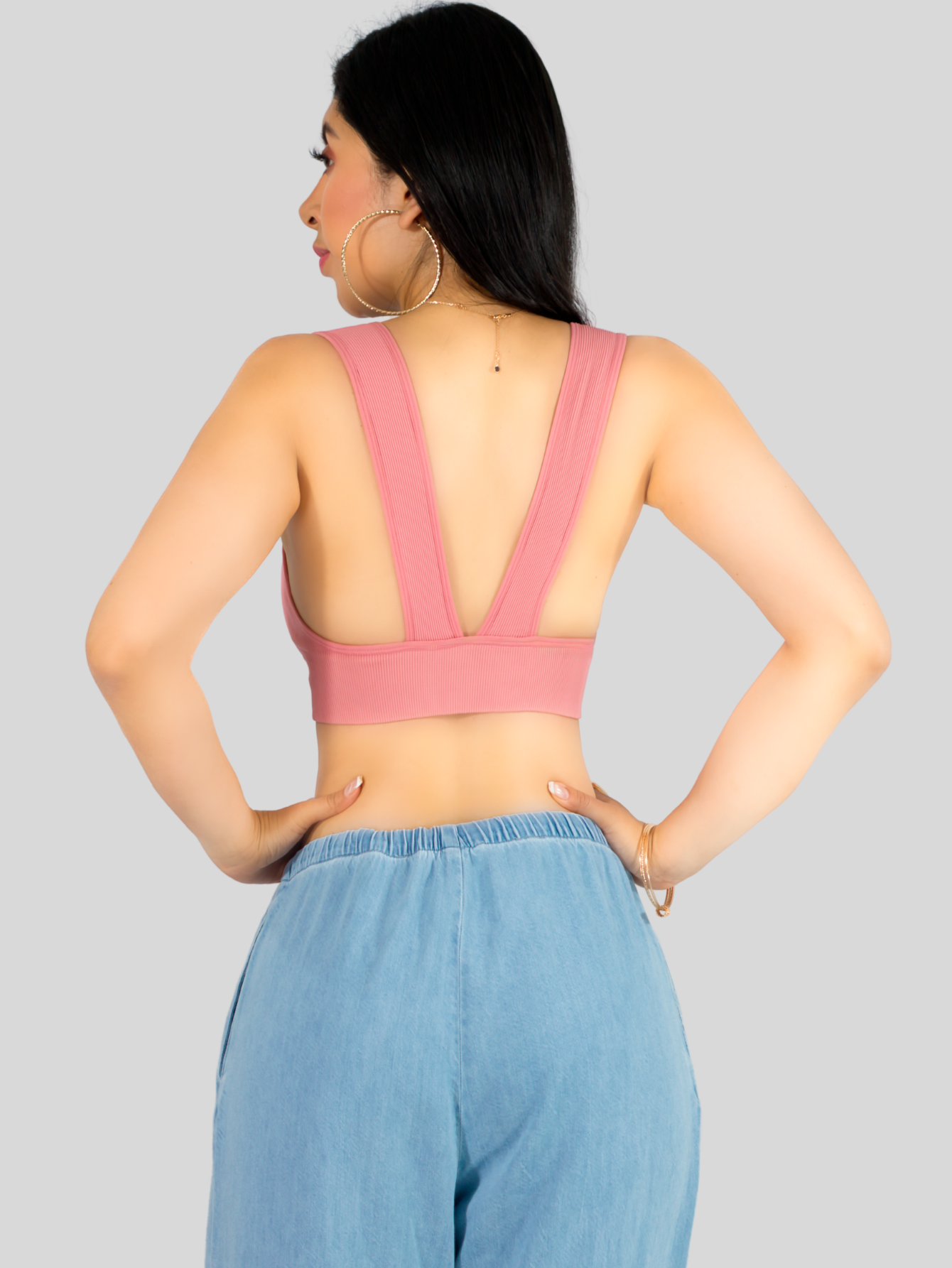 Foto 4 pulgar | Set De 2 Top De Mujer Top-1024 Set De 2 Colores Para Uso Deportivo O Casual Tela Stretch
