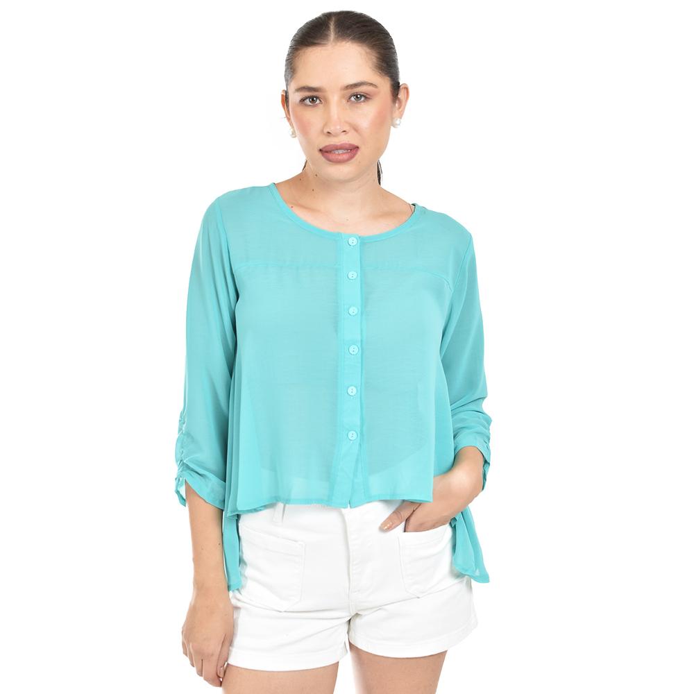 Blusa Con Abertura En Espalda Roman Fashion /juvenil, 8036 (menta) Turquesa