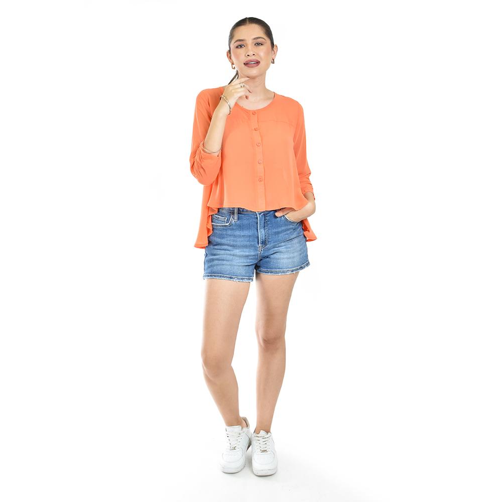 Foto 5 pulgar | Blusa Con Abertura En Espalda Roman Fashion /juvenil, 8036 (naranja) Naranja