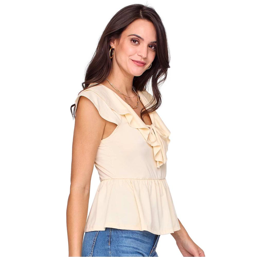 Foto 3 pulgar | Blusa Ilusión 81254 Beige