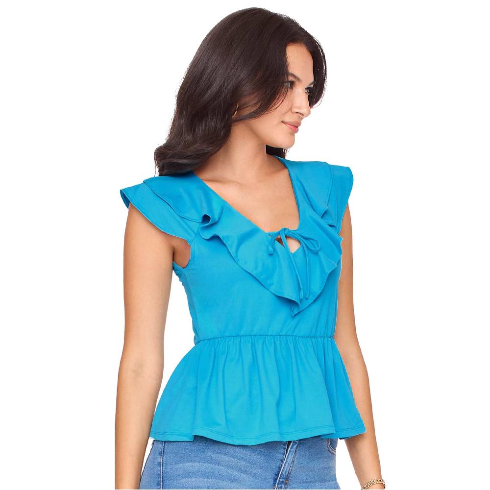 Foto 3 pulgar | Blusa Ilusión 81254 Turquesa