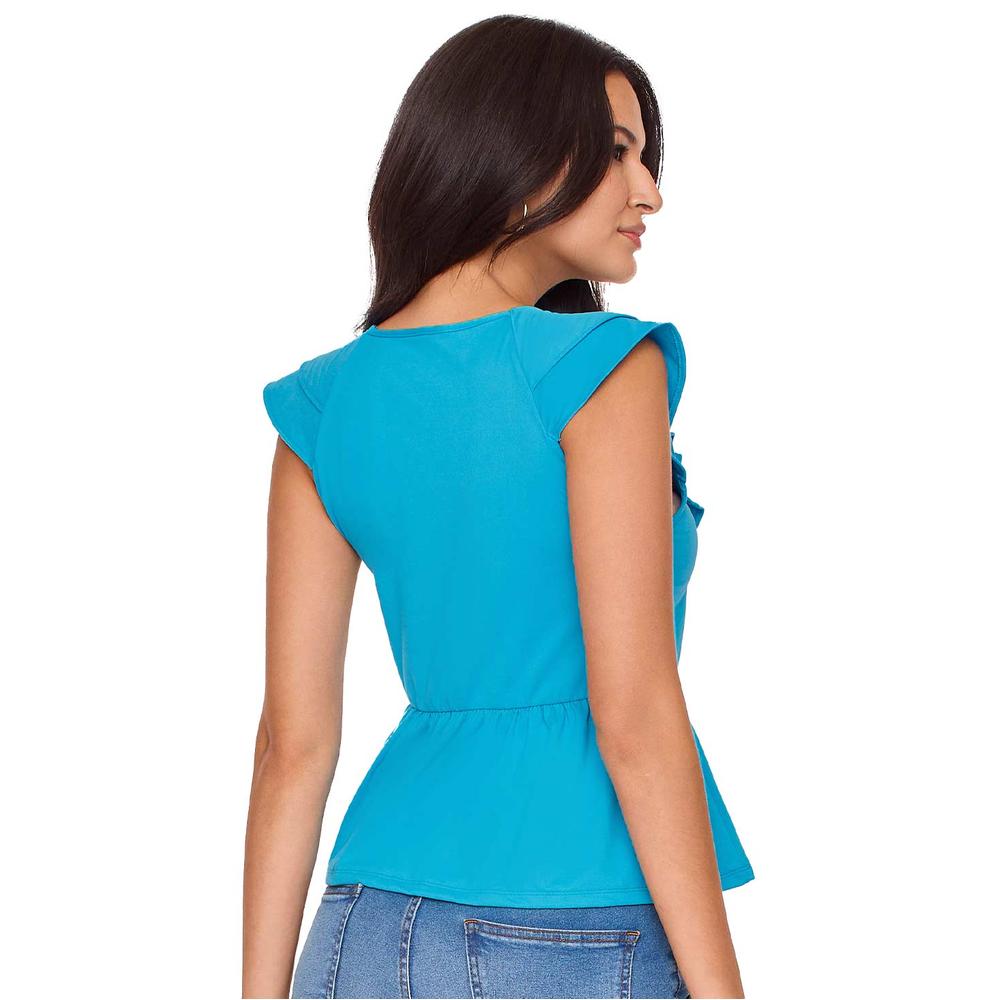 Foto 4 pulgar | Blusa Ilusión 81254 Turquesa