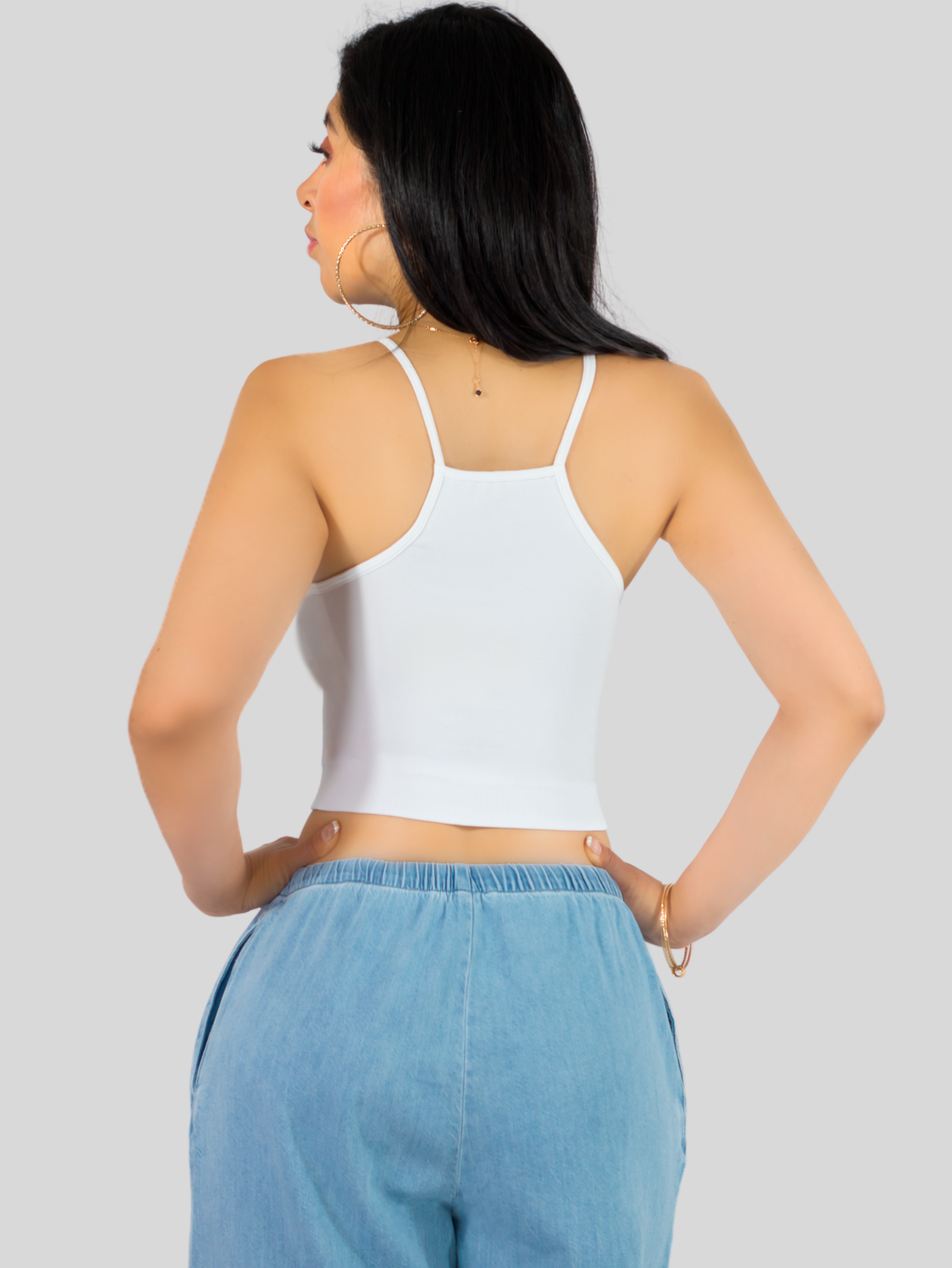 Foto 5 | Set De 3 Crop Top De Mujer Top-09-px3 Negro, Rosa Y Blanco  Deportivo O Casual