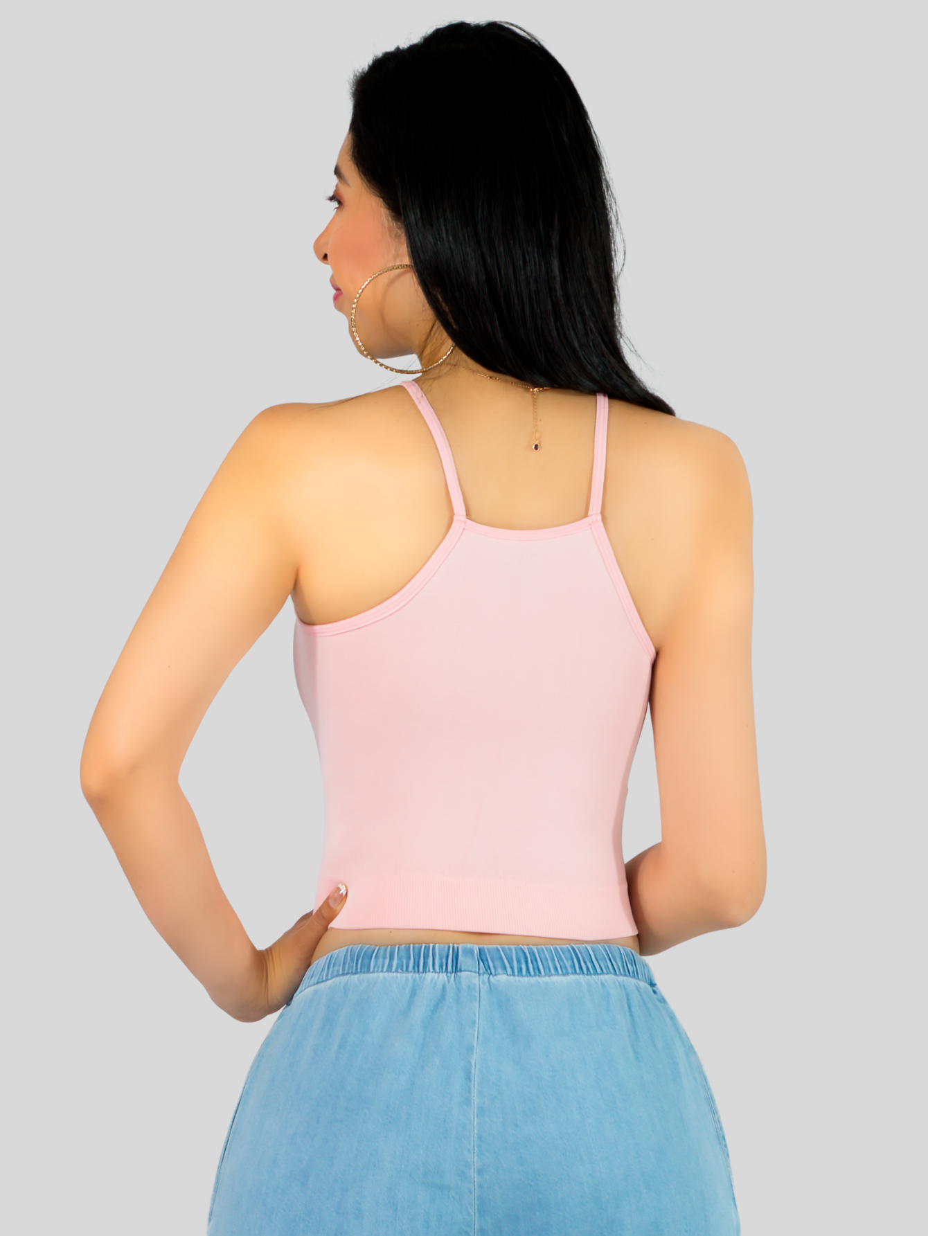 Foto 4 pulgar | Set De 3 Crop Top De Mujer Top-09-px3 Negro, Rosa Y Marino  Deportivo O Casual