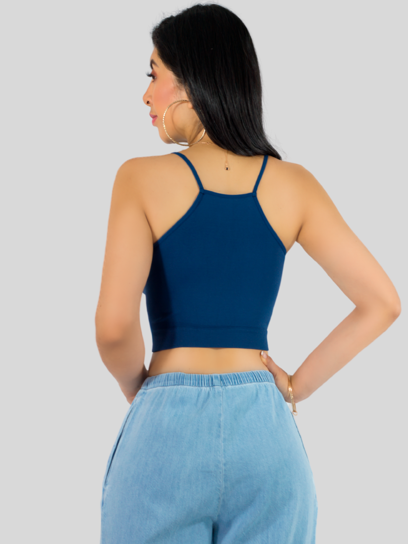 Foto 5 | Set De 3 Crop Top De Mujer Top-09-px3 Negro, Rosa Y Marino  Deportivo O Casual