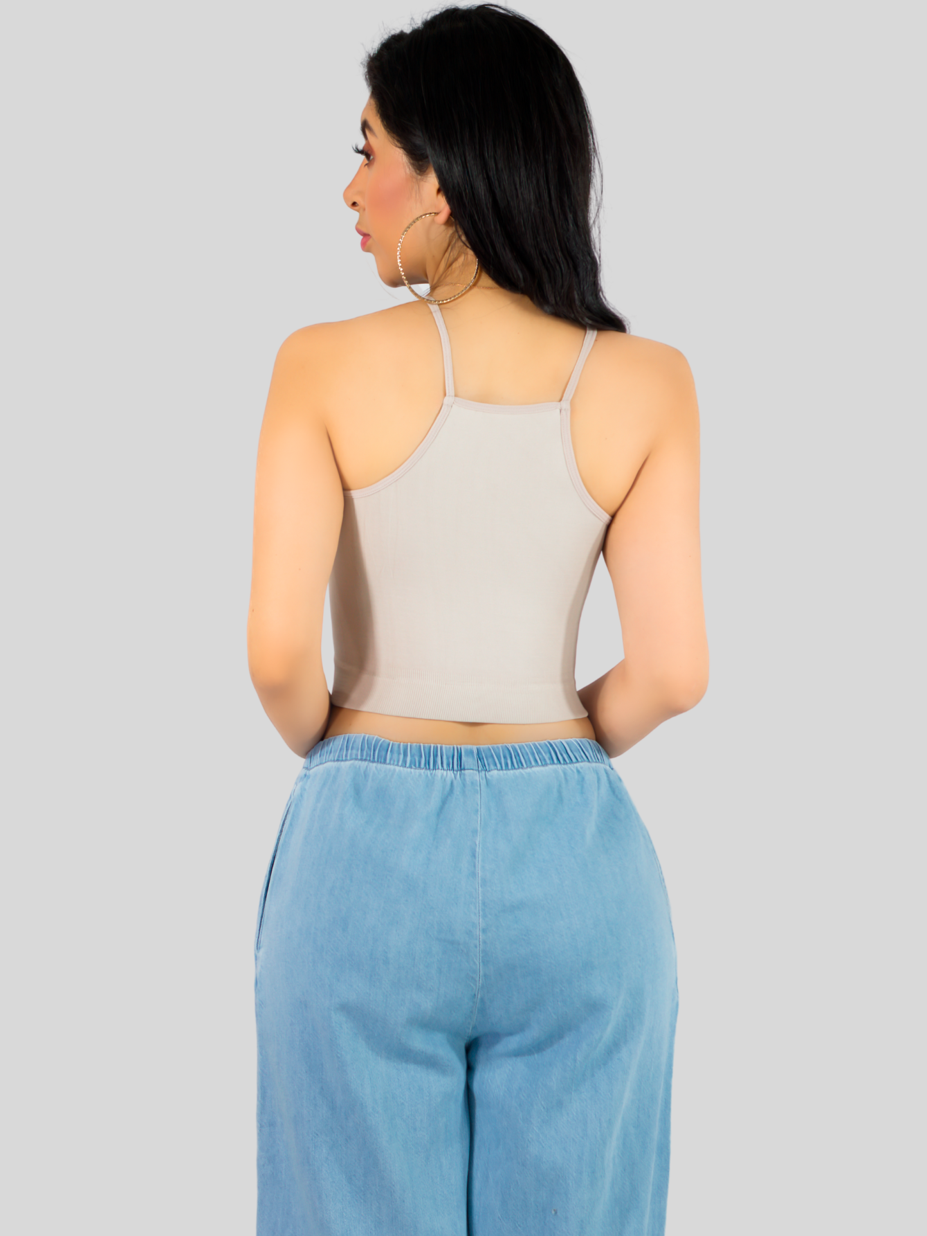 Foto 4 pulgar | Set De 3 Crop Top De Mujer Top-09-px3 Azul Claro, Nude Y Cafe  Deportivo O Casual