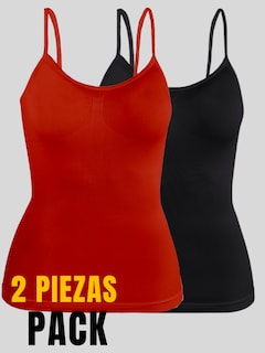 Foto 4 | Set De Dos Blusas Mujer Tirantes Casual Blusa Bl-1005-px2 Variedad De Colores Crop Top Dama