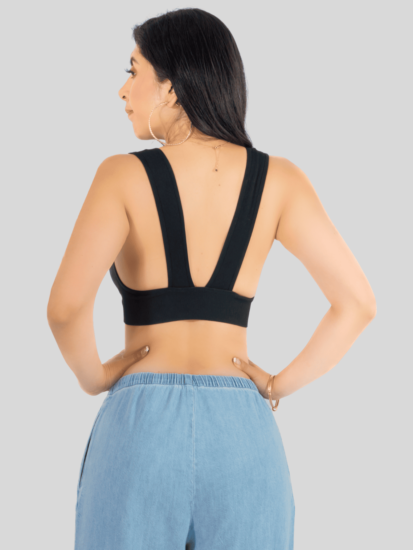Foto 8 pulgar | Set De 2 Top De Mujer Top-1024 Set De 2 Colores Para Uso Deportivo O Casual Tela Stretch