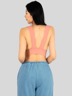 Foto 3 | Set De 2 Top De Mujer Top-1024 Set De 2 Colores Para Uso Deportivo O Casual Tela Stretch